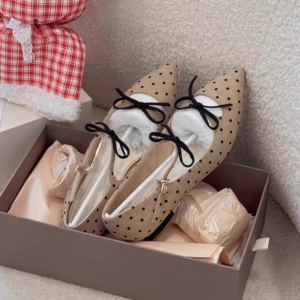 Mules en daim à pois 2026 pour femme – Talons chics et tendance, bout pointu, à enfiler, sandales compensées, style élégant, escarpins mode - Product Image 2