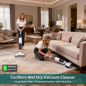 CE CB 180 ° <span class=keywords><strong>Aspirateur</strong></span> <span class=keywords><strong>sans</strong></span> <span class=keywords><strong>fil</strong></span> portatif 3-en-1 à design plat, autonettoyant, pour usage domestique <span class=keywords><strong>et</strong></span> hôtelier, avec filtre HEPA, pour aspiration humide <span class=keywords><strong>et</strong></span> sèche - Product Image 4