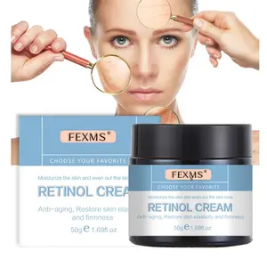 FEXMS Retinol Creme Facial para Reparação da Pele do Rosto Melhor hidratante firmador anti-idade anti-rugas com 2,5% Retinol