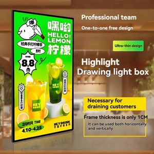 Caja <span class=keywords><strong>de</strong></span> <span class=keywords><strong>Luz</strong></span> LED Rectangular Ultrafina A1 Personalizada <span class=keywords><strong>con</strong></span> Capas Giratorias, Exhibidor Decorativo para Menús, para Uso en Publicidad <span class=keywords><strong>con</strong></span> Pósteres - Product Image 3