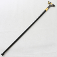 Canne de marche en métal noir doré de luxe, canne décorative élégante pour homme, canne de cosplay élégante
