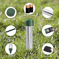 Étanche ABS alimenté par batterie contrôle des insectes par ultrasons efficace taupe serpent répulsif forte vibration accessoire électrique