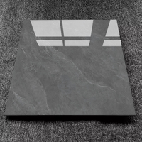 Carreaux de sol en marbre de luxe 60x60 pour salon, porcelaine polie de haute qualité, gris