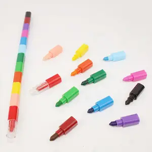 مجموعة أدوات مكتبية إبداعية, مجموعة عبارة عن 6 ألوان زيتية ، أقلام تلوين للأطفال ، أقلام تلوين للأطفال