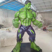 Grande Statue de Géant Vert en Résine Plastique Renforcée de Fibre de Verre, Produit d'Artisanat Personnage de Dessin Animé