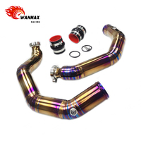Tubería de Admisión de Alto Rendimiento para BMW M3 M4 M2C F80 F82 F87 S55, Ajuste Directo, Soldadura TIG, Aluminio con Manguera de Silicona