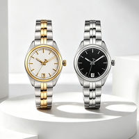 Montres mécaniques pour femmes en acier inoxydable 316l automatiques avec cristal saphir résistant à l'eau et logo original personnalisé
