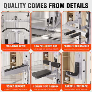 Équipement de musculation multifonctionnel pour la maison : Machine à squats, Smith Machine, Crossover à câbles pour la musculation et l'entraînement sportif Joo9f - Product Image 3