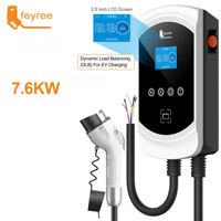 Pengisi Daya Mobil Listrik Feyree DLB Tipe 1 Wallbox 7kW, Kabel Pengisian Daya EV 5M, 1 Fasa dengan WiFi, Kartu RFID, Pengisi Daya EV Cepat