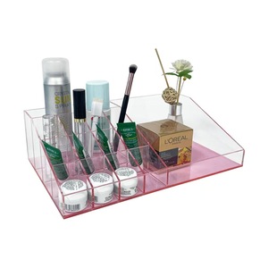 <b>Acrylic</b> <b>Storage</b> Box Cosmetic Organizer Transparent Tiered Compartmentalized Desktop Makeup Holder Plastic 1-3L - Product Image 3