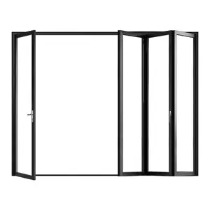 DRUET Industry Golden Supplier Supply Bi-Fold Doors Gym Folding Door Aluminium Frame Fold Up Door