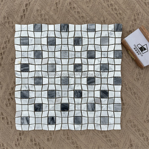 Dapur batu Dougbuild dan dinding Backsplash permukaan gelombang riak air marmer mosaik harga mosaik Per Meter persegi - Product Image 1