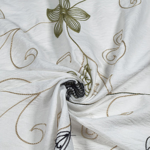 Tissu NR 12% Nylon 88% Viscose Teint Broderie Crêpe froissé NR Crêpe uni Nylon Rayonne - Product Image 4