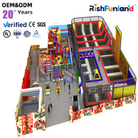 Aire de jeux pour enfants intérieure Trampoline Park Playground équipement de terrain de jeu extérieur intérieur avec mur
