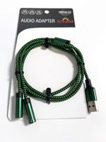 Cable de Audio AUX USB-A Macho a Doble 3.5mm Hembra - Cable para Escuchar y Hablar para Clases en Línea de Escritorio