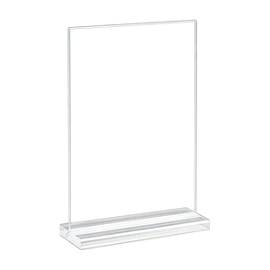 Espositore per Menu in Acrilico Trasparente a Doppia Faccia, Formato A4 A5 A6, Supporto per Insegne a T Personalizzabile con Logo - Product Image 6