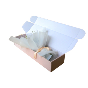 Boîte à fleurs longue en carton ondulé de luxe, emballage cadeau floral, boîte cadeau pour fleurs, boîtes pour arrangements floraux - Product Image 3