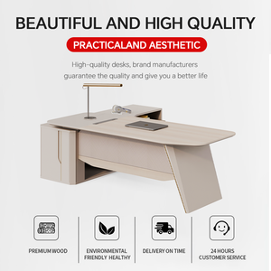 Mueble de oficina jefe escritorio Gerente Ejecutivo Oficina escritorio Mesa CEO lujo escritorio jefe mesa para oficina Escritorio - Product Image 4