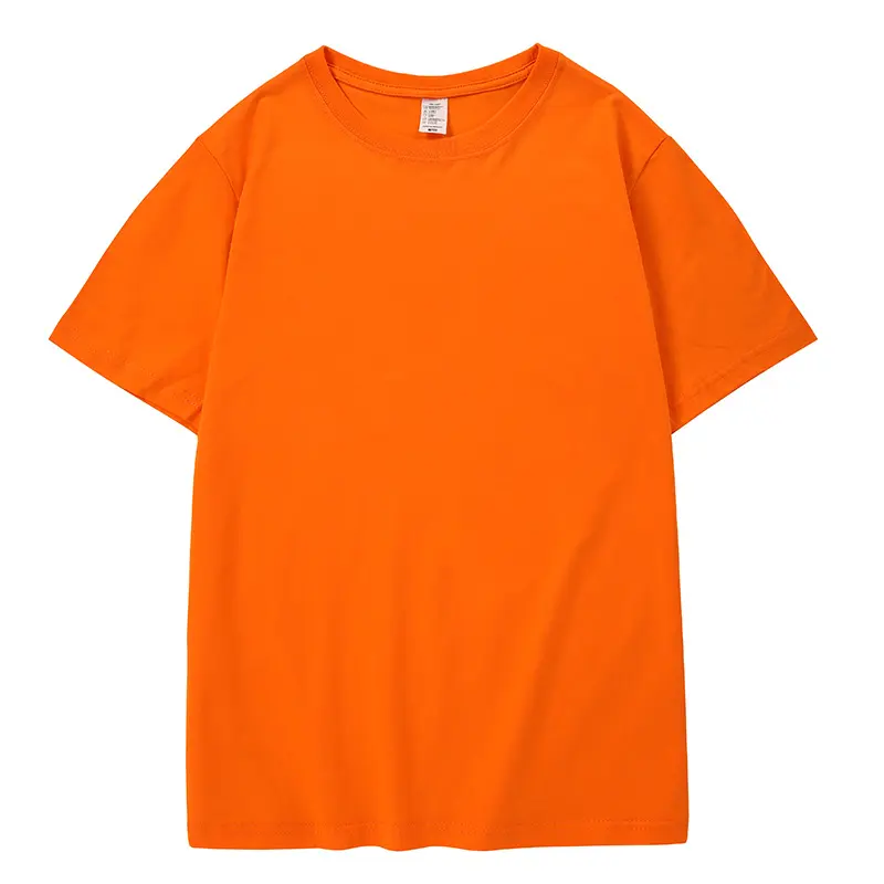 Tùy Chỉnh Logo Đa Màu Sắc Tùy Chọn Vòng Cổ Unisex Ngắn Tay Áo Mềm Cotton Lỏng T-shirt