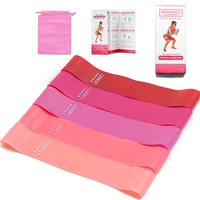 LADYGLOW Bande de Résistance en Latex Rose Épaisse (5 mm) pour Pilates, Yoga et Étirements – Bande de Résistance TPE – Meilleure Vente