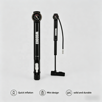 Pompe à vélo portable Worldcycle 3101B en alliage, mini, haute pression 120 PSI, étanche, avec manomètre, pour valve Schrader, 25*280mm