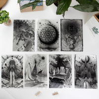 Kit de cyanotype A5 Thème Étoiles et Lune, 30 feuilles, 7 films originaux, outils complets pour débutants en photographie, décoration rétro, artisanat familial