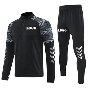 Tuta da <span class=keywords><strong>Calcio</strong></span> Personalizzata con Logo, Kit Sublimato, Giacca da Allenamento per Uomo, Completo Blu con Felpa e Pantaloni - Product Image 5
