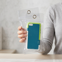 Vente en gros d'usine OEM sac zip-lock en PVC taille personnalisée sac d'emballage zip-lock suspendu avec logo pour étui de téléphone portable