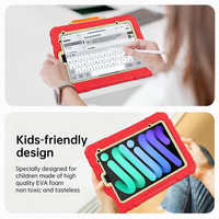 Étui de tablette pour enfants en silicone résistant aux chocs HGD avec protection à 360° °   Sangle de transport rotative pour iPad 10.2 A16 10/11e génération Air Pro 11 Mini 6 7 9.7
