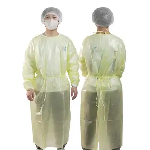 Batas quirúrgicas de aislamiento desechables impermeables, tamaño de color personalizado, no tejido, PPE, gran oferta