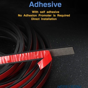Guarnizione Adesiva <span class=keywords><strong>a</strong></span> D per Porte, Strisce di Gomma Autoadesive per Copertura Porte <span class=keywords><strong>Auto</strong></span>, Camion, Moto, Bagagliaio, Nera, Venduta al <span class=keywords><strong>Metro</strong></span> - Product Image 2