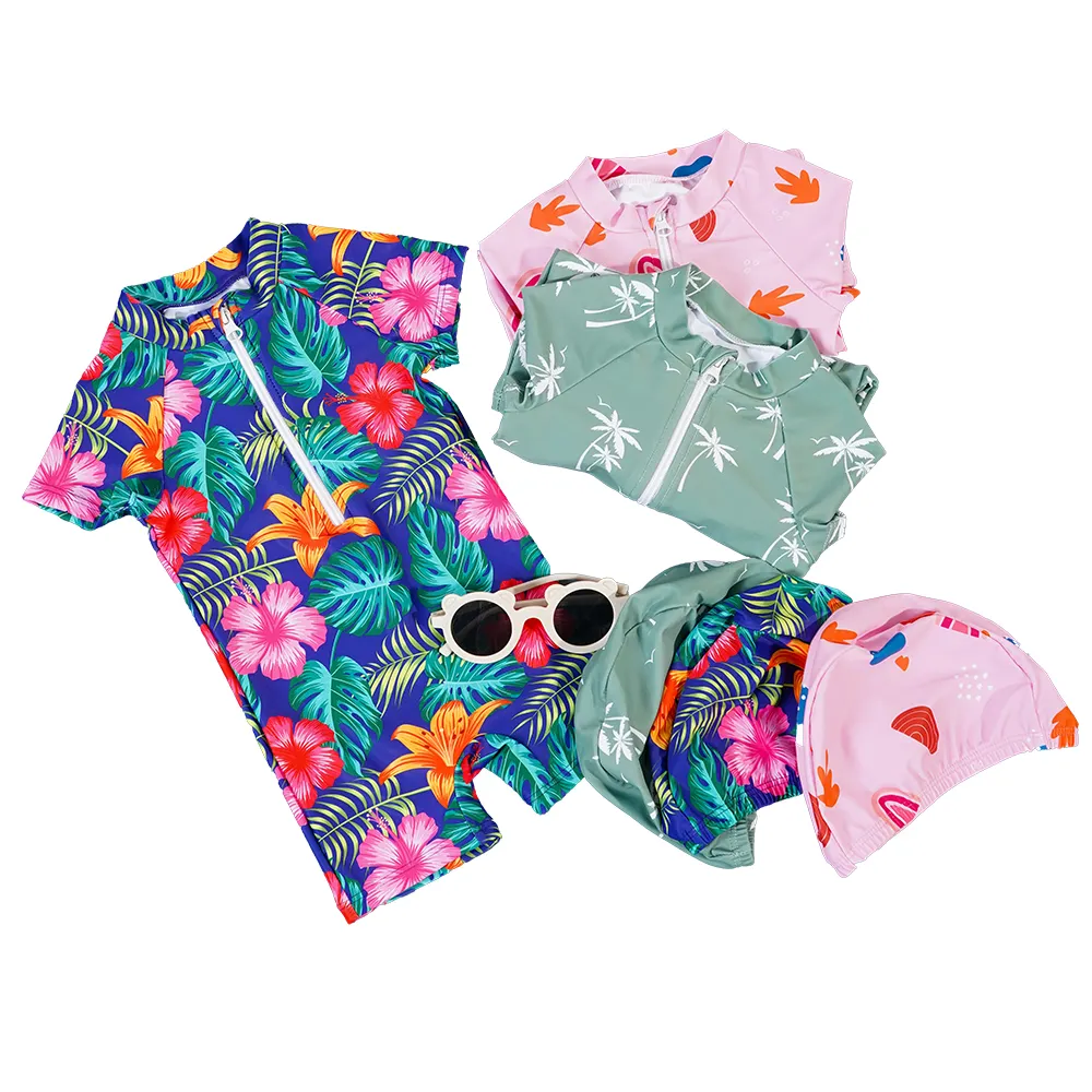 Grosir kustom pakaian renang anak musim panas tabir surya baju renang untuk bayi