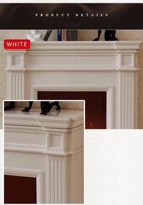 आधुनिक कृत्रिम सफेद सजावटी फायर प्लेस इलेक्ट्रिक फायरप्लेस सजावट लौ एलईडी टीवी स्टैंड फायरप्लेस सराउंड मेंटल - Product Image 5