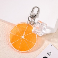 UV-geprinte acryl fruit sleutelhanger watermeloen appel citroenschijfjes flesopener leuke tas hangdecoratie sieraden feest cadeau