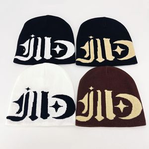 Bonnet tricoté d'hiver personnalisé en 100% acrylique, doublé satin, sans revers, ajustable, unisexe, style Y2K, avec logo jacquard, toutes tailles - Product Image 5