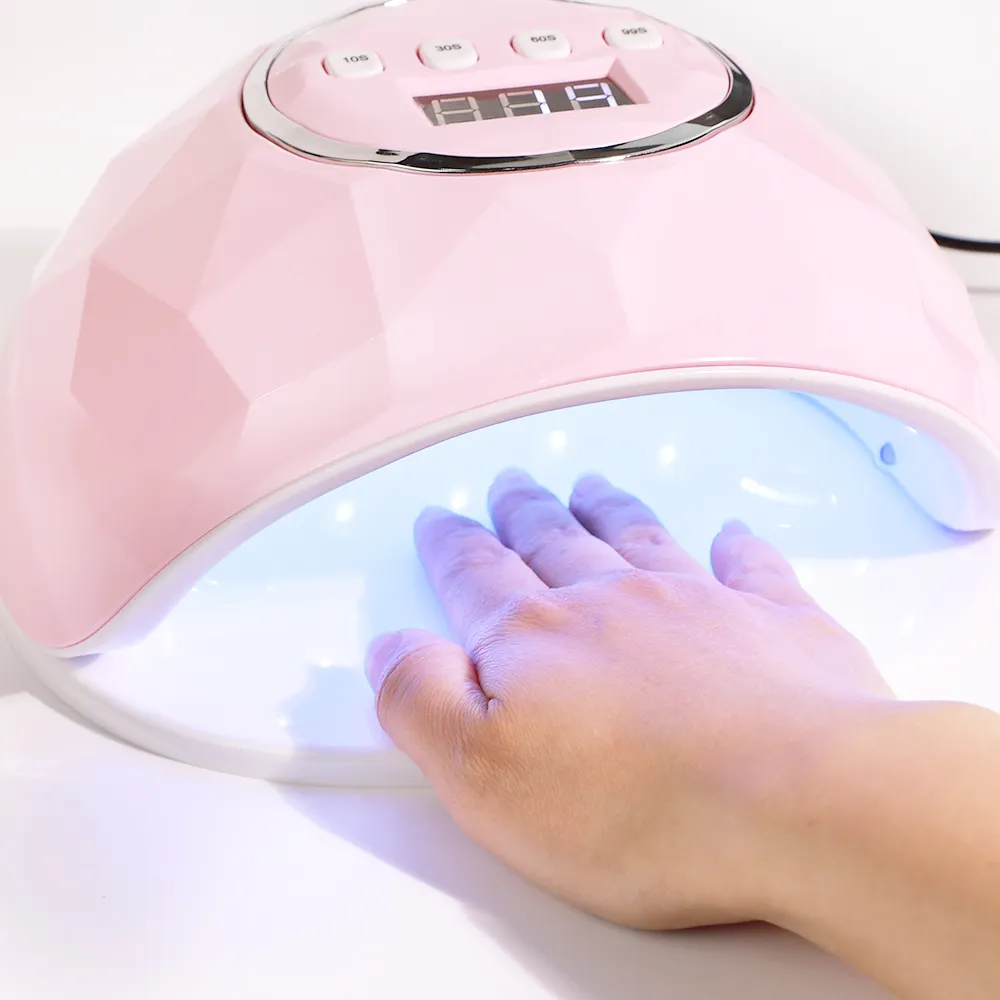 Vendita calda nuova macchina per unghie rosa professionale 110w lampada per asciuga unghie a Led UV sicura