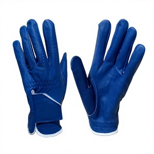 Guantes de Golf de Piel Cabretta, Transpirables, Antideslizantes, Diseño de Dedos Completos, Unisex, para Deportes, Uso con la Mano Izquierda, Cierre de Tirón, Color Personalizado - Product Image 2
