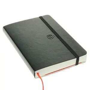 Personalizado A5 agenda diaria bolsillo planificador diario cubierta de cuero de la PU de puntos/dot red cuaderno con banda elástica