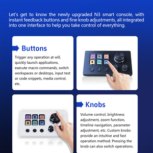 N3 Stream Deck con Teclas y Perillas LCD |   Panel de Atajos Personalizado para Edición, Transmisión y Control de Música - Product Image 2
