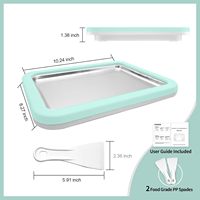 Rol-ijsmachine, instant panrol, zelfgemaakte DIY bevroren yoghurtmachine, draagbare ijsrolplaat, handmatige ijsroller