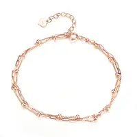 18 К серьги из чистого натурального шелка цвета розового золота цепочки шарик браслеты для женщин