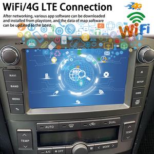 128GB 2Din <b>Android</b> 13 Car Radio Stereo Screen GPS CarPlay for Toyota AVENSIS 2007 2006 2005 Bluetooth Multimedia Video Player - Product Image 4