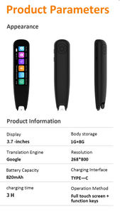 S6 Smart Multilingual <span class=keywords><strong>OCR</strong></span> AI Sprach übersetzer Scanner Stift Tragbarer Touchscreen Wörterbuch Stift für Studenten Farbdisplay - Product Image 2
