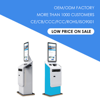 27 Inch Touch Self Printer Service Kiosk POS System Cash Coin Accepter Payment Kiosk QR Code Scanner for Airport Parking