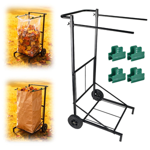 Support de sacs poubelles réglable sur roulettes JH-Mech, compatible avec les sacs en plastique et les sacs en <span class=keywords><strong>papier</strong></span> robustes - Product Image 1