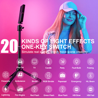 Luz de Video RGB Recargable Tipo-C de Bolsillo para Cámara V10 PRO, Temperatura de Color Ajustable de 2500-9000K