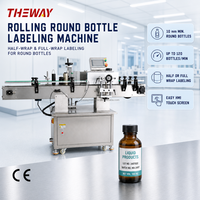 Machine d'étiquetage automatique de bouteilles par transfert thermique durable, écran tactile, haute productivité, entretien facile pour divers types de bouteilles