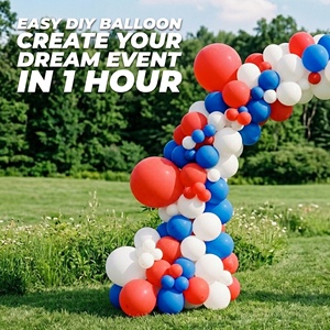 Kit <span class=keywords><strong>de</strong></span> guirlande <span class=keywords><strong>de</strong></span> ballons rouges, blancs et bleus <span class=keywords><strong>de</strong></span> 10 pouces, couleur <span class=keywords><strong>Cap</strong></span>-<span class=keywords><strong>Vert</strong></span>, pour la célébration America 250, vente en gros - Product Image 4