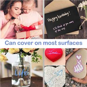 قلم Aiye ذو خط مزدوج مع خطوط مضيئة مزدوجة اللون علامة مخطط خربش مرسومة يدويًا لبطاقات عيد الأطفال - Product Image 4