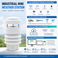 Station météo intelligente 6 en 1 pour l'agriculture : vitesse et direction du vent, température, humidité, pression, radar, capteur de pluie avec module sans fil 4G